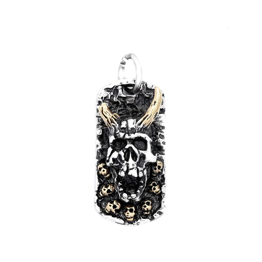 Evil Skull Pendant Necklace (316L)