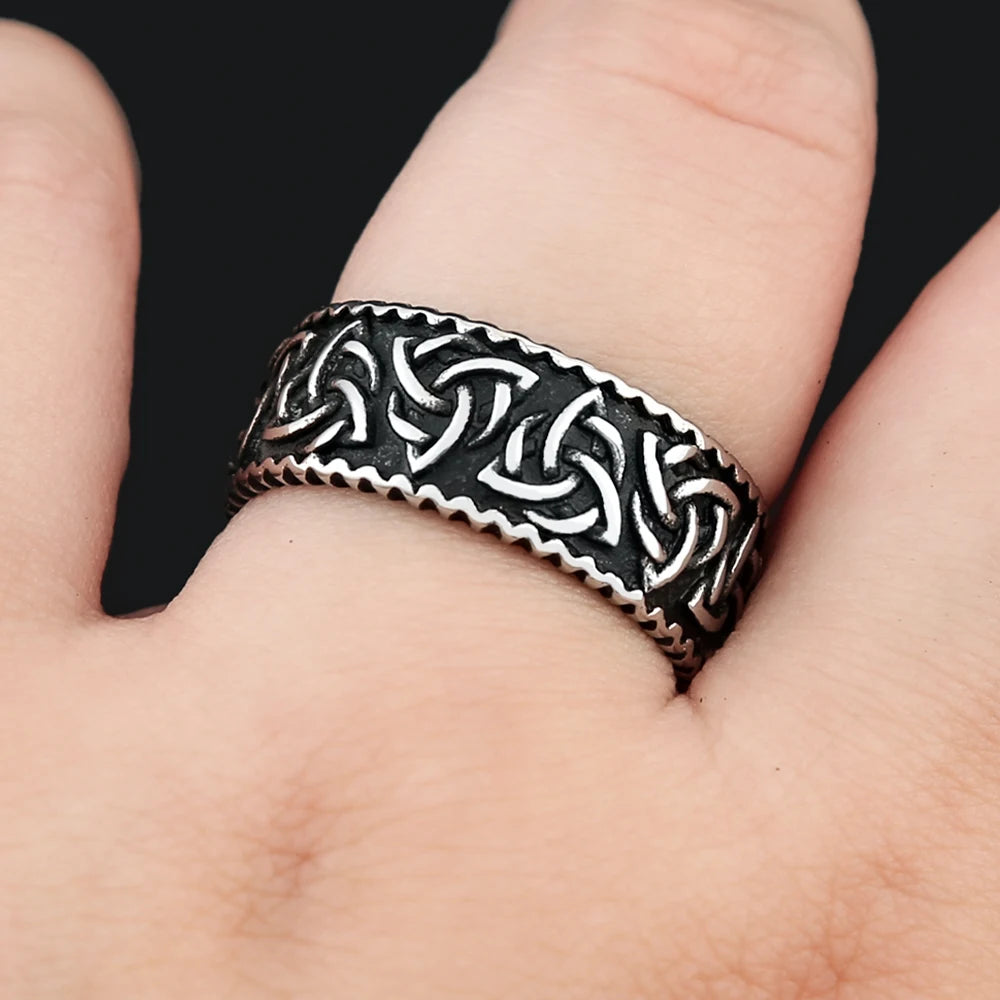 Viking Celtic Trinity Knot Ring (316L)