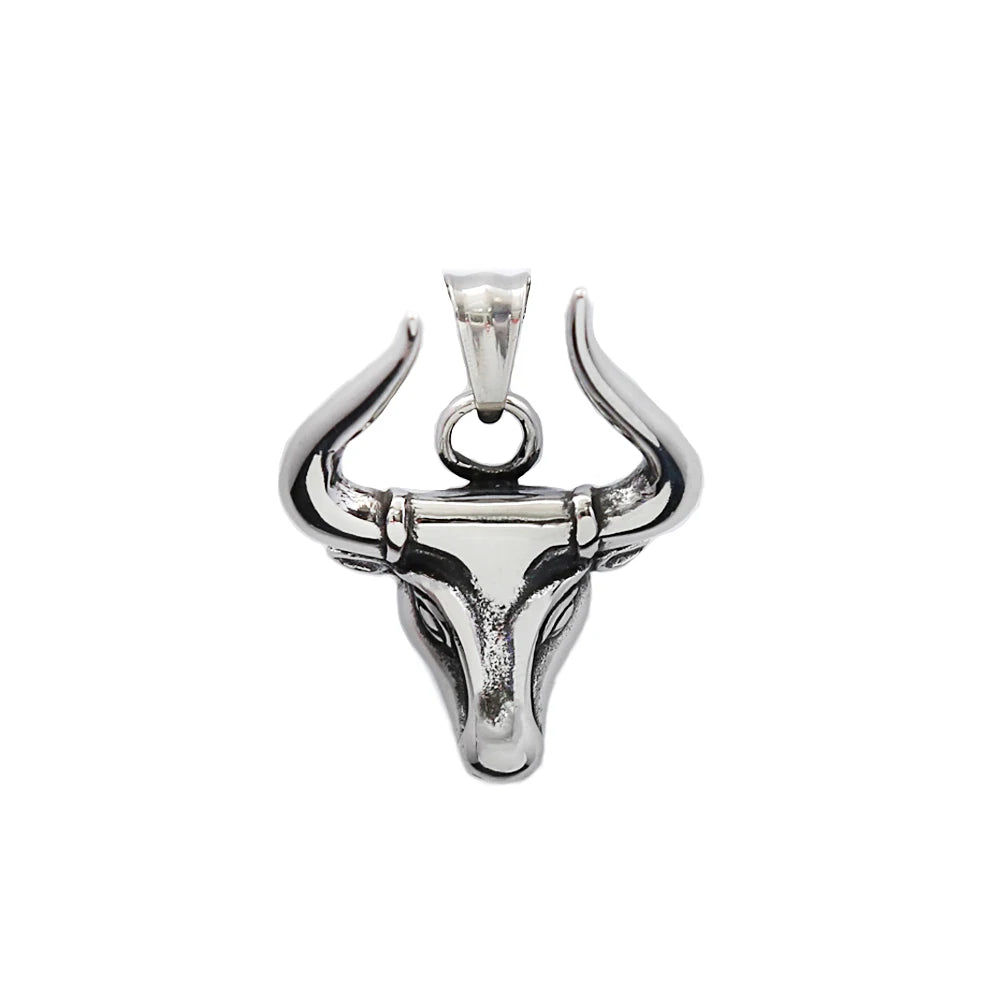 Bull Head Pendant Necklace II (316L)