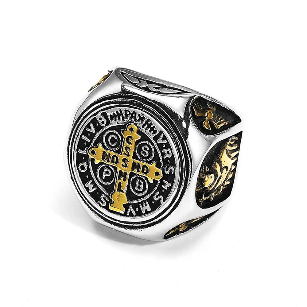 Saint Benedict Cross Ring (316L)