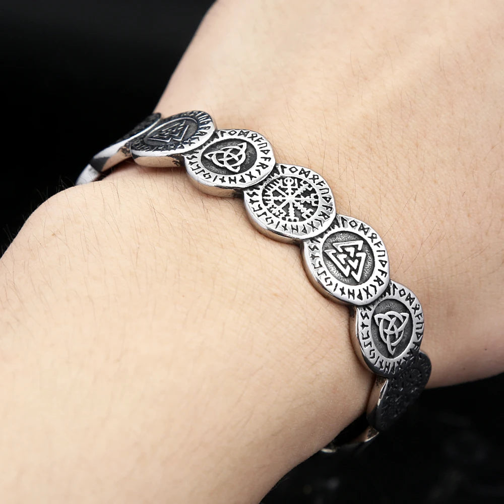 Viking Symbol Cuff Bracelet (316L)