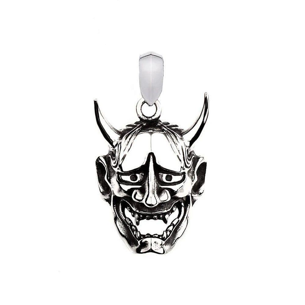 Oni Demon Mask Pendant Necklace (316L)