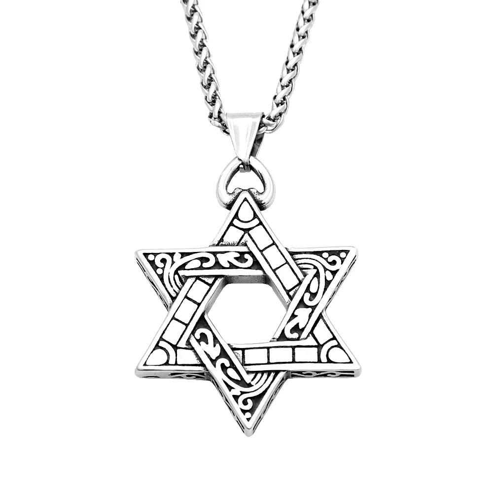 Hexagonal Star of David Necklace (316L)