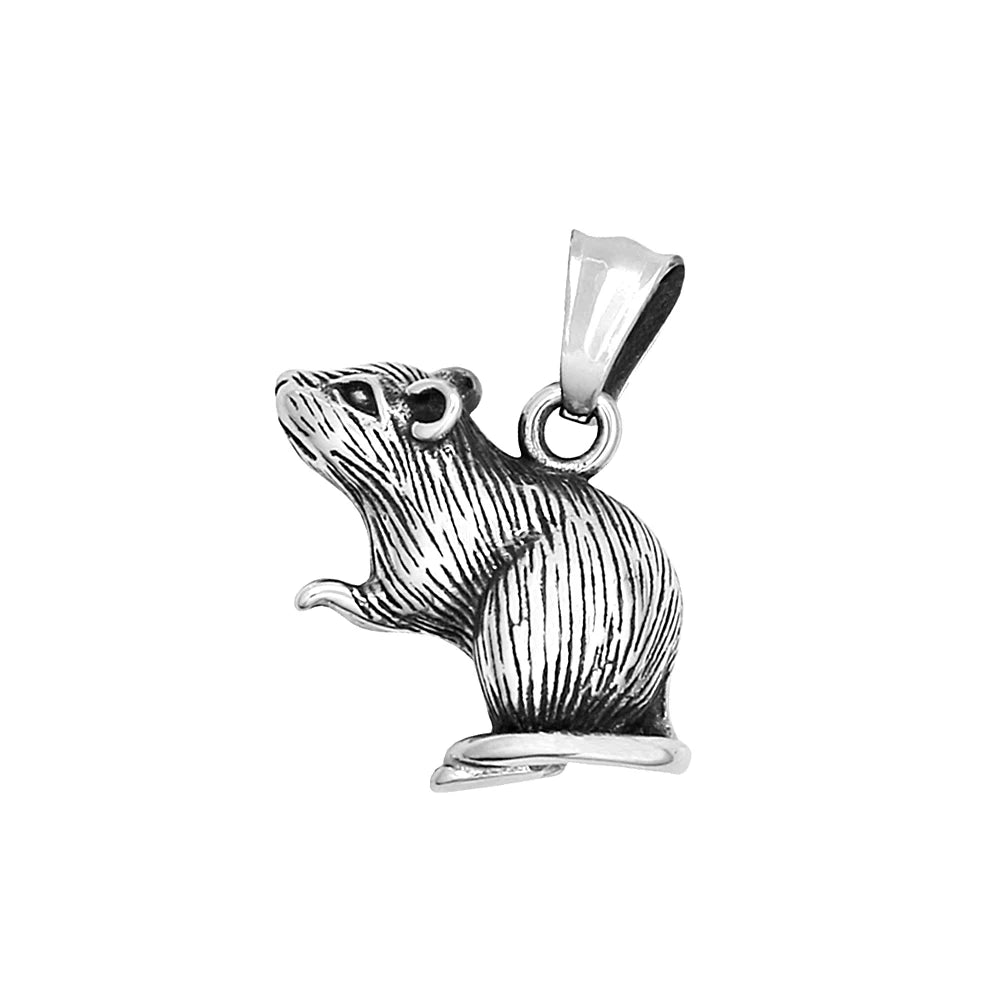 Gothic Mouse Pendant Necklace (316L)