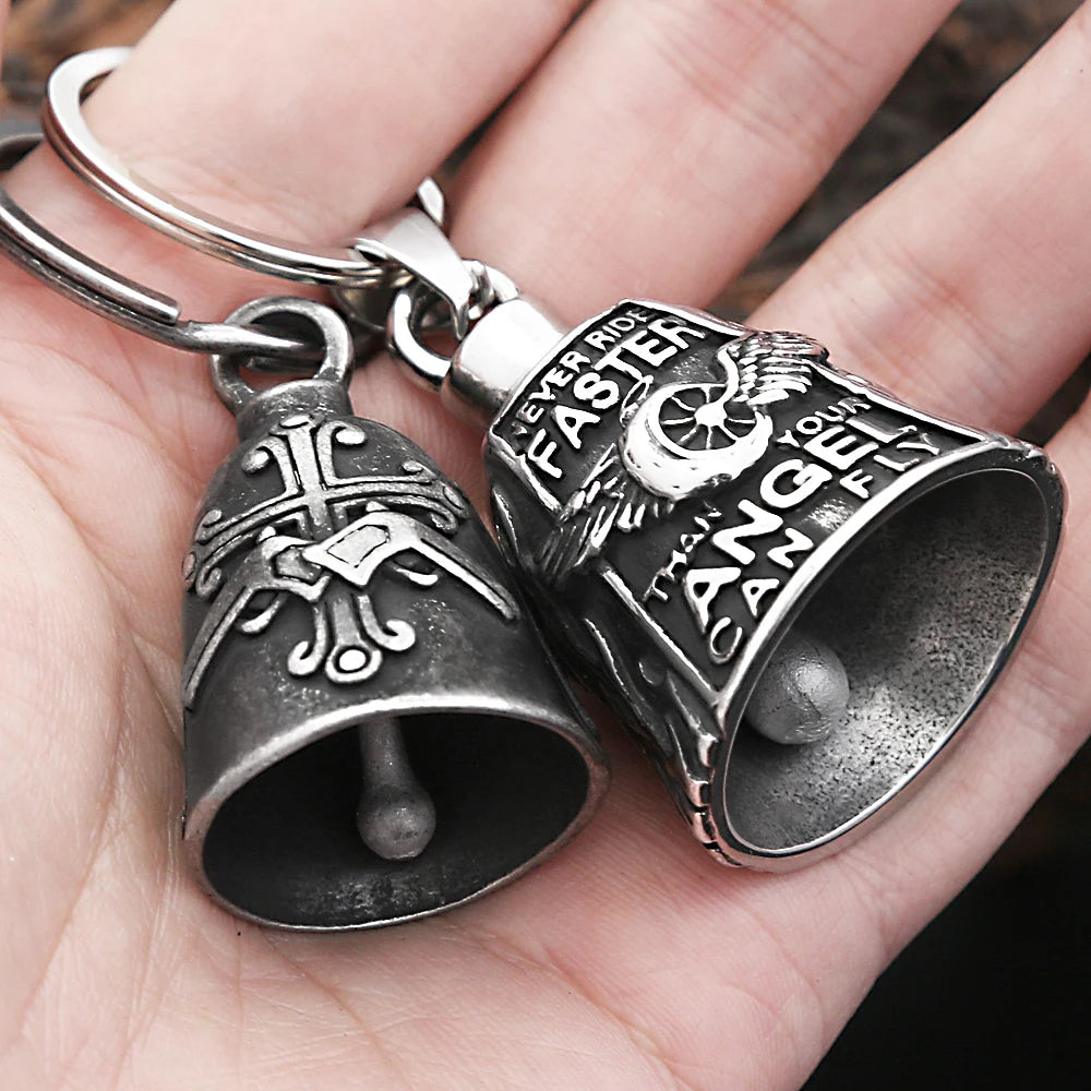 Angel Wing Bike Bell Keychain (316L)