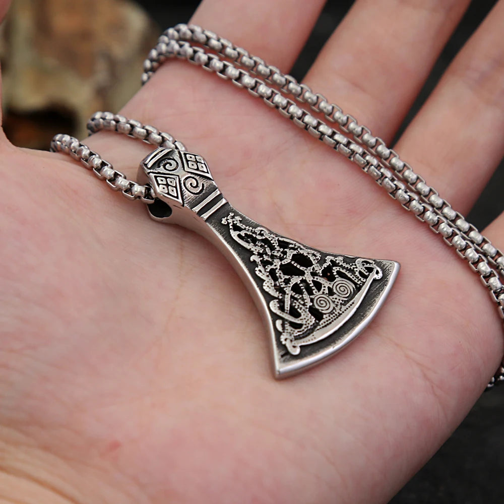 Viking Thor’s Axe Pendant Necklace (316L)