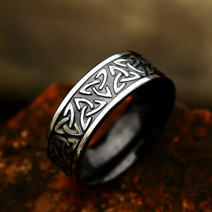 Anillo vikingo vintage de Valknut para hombre y mujer, de acero inoxidable, sencillo, para fiesta, joyería personalizada, regalos, envío directo