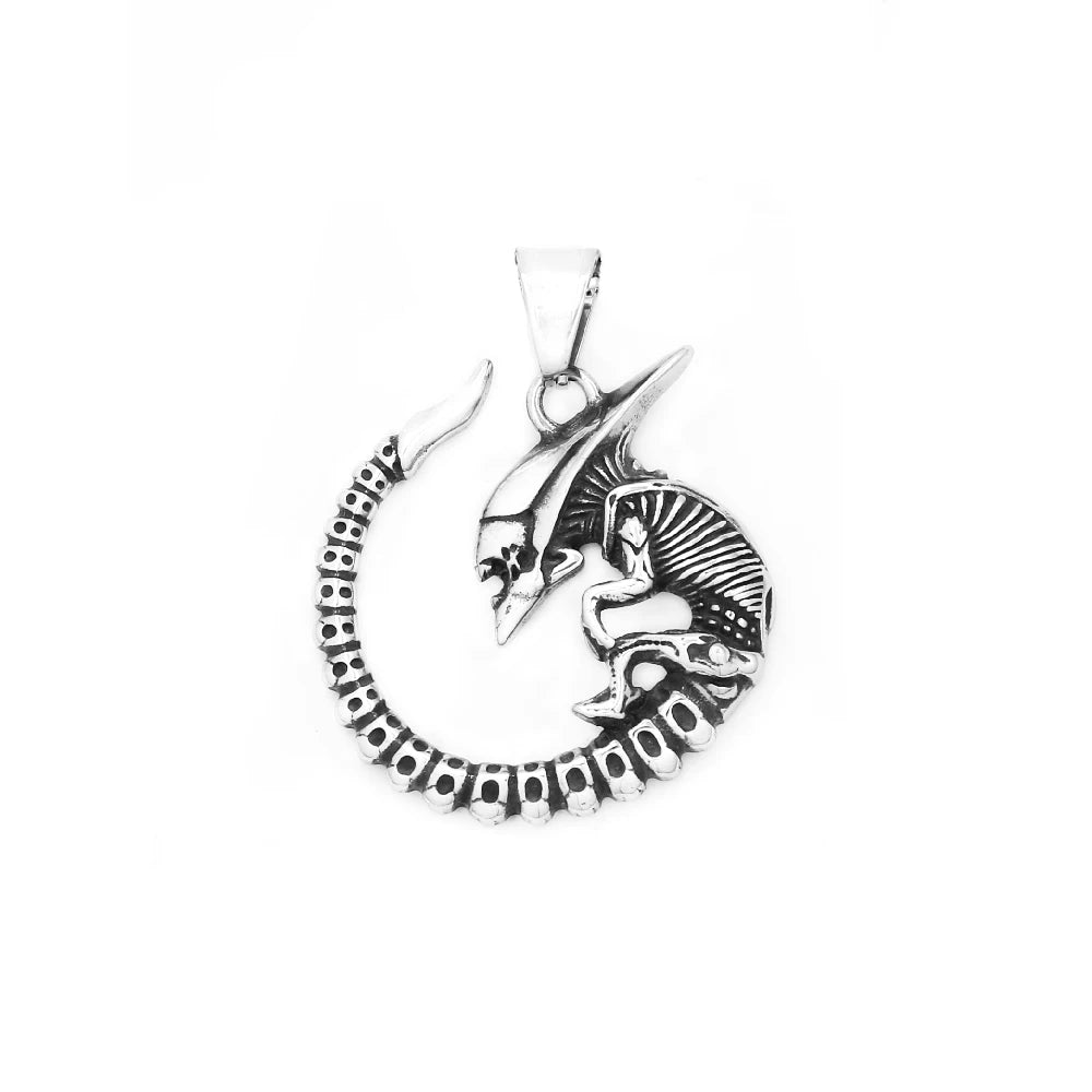Alien Skull Pendant Necklace (316L)