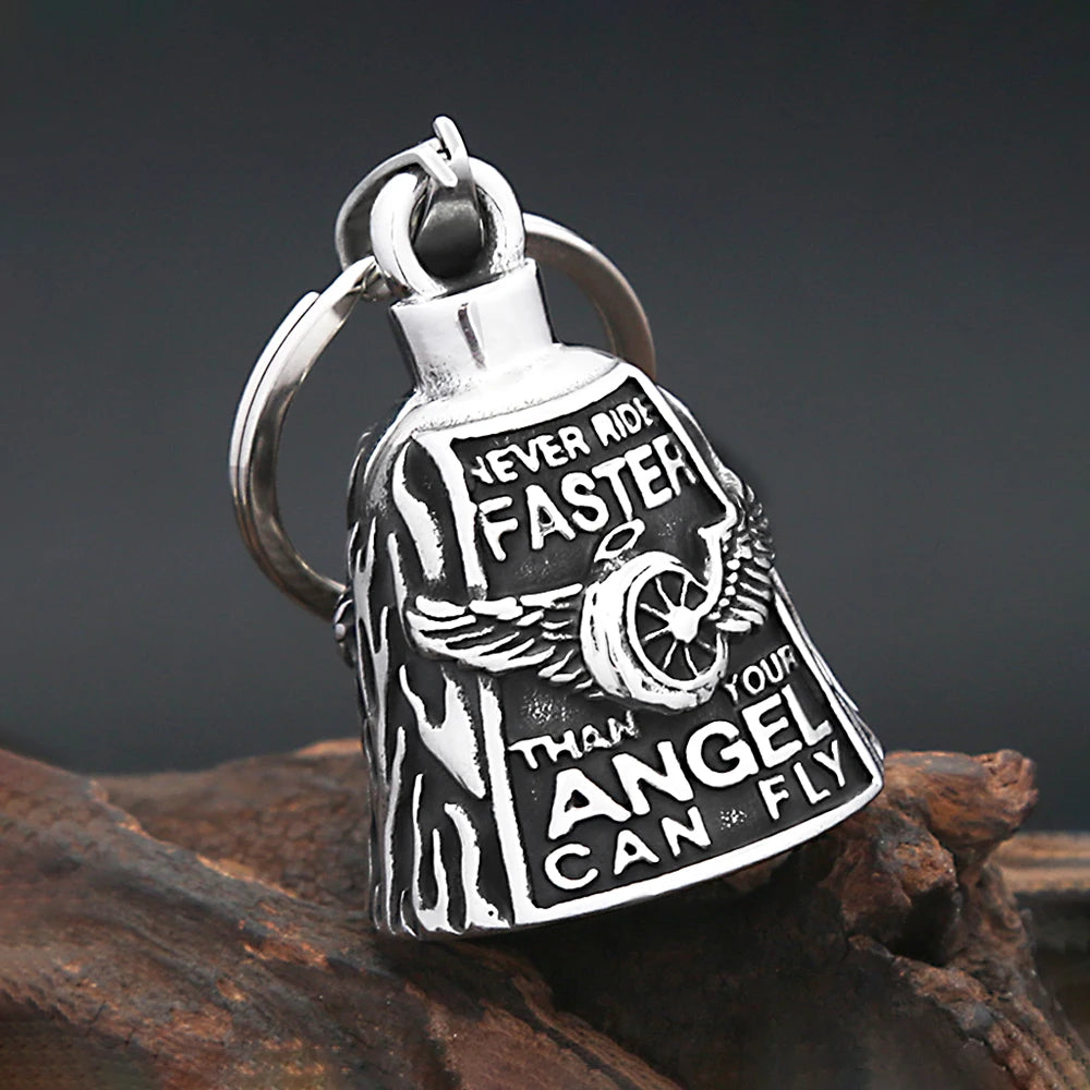 Angel Wing Bike Bell Keychain (316L)