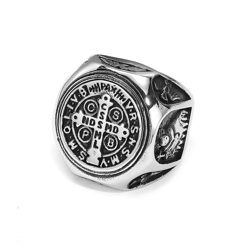 Saint Benedict Cross Ring (316L)