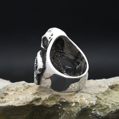 Mythic Octopus Skull Ring (316L)