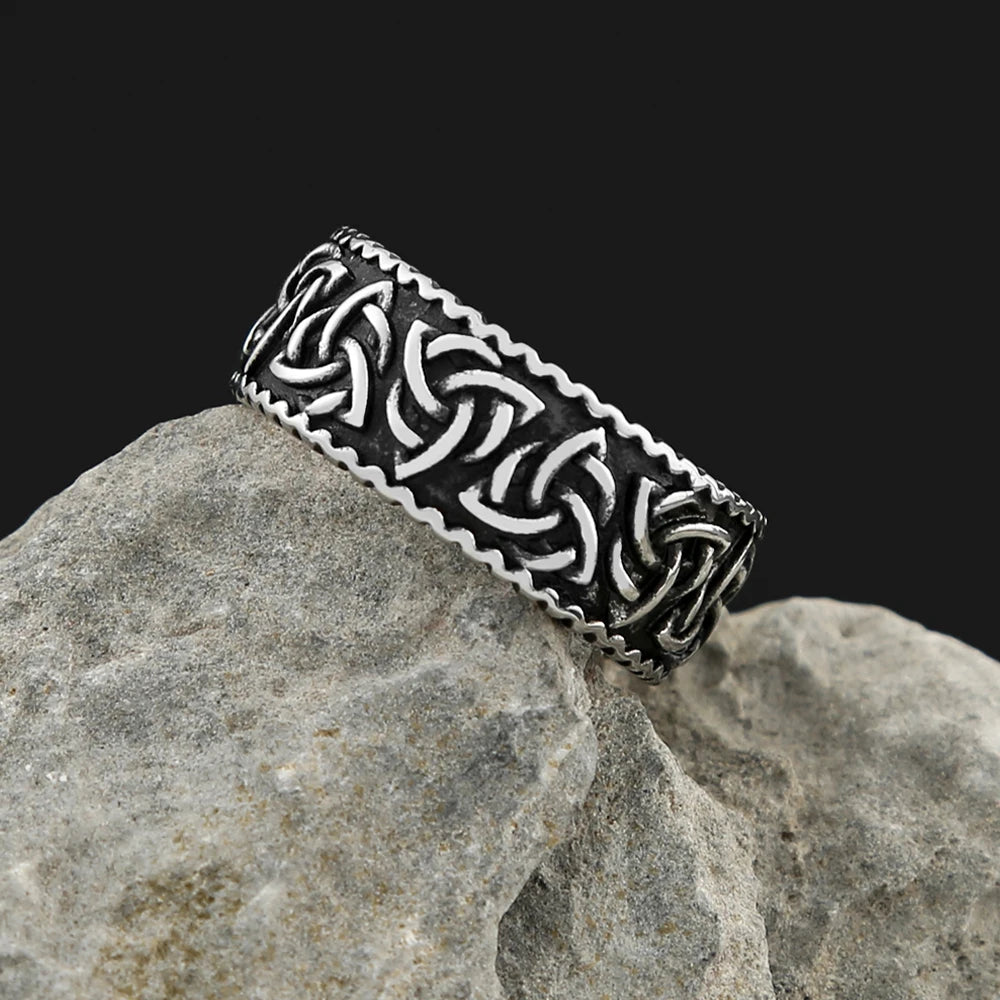 Viking Celtic Trinity Knot Ring (316L)