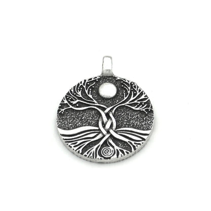 Colgante de árbol de la vida vikingo nórdico vintage de moda para hombre, collar de acero inoxidable Yggdrasils, amuleto, joyería, regalo al por mayor