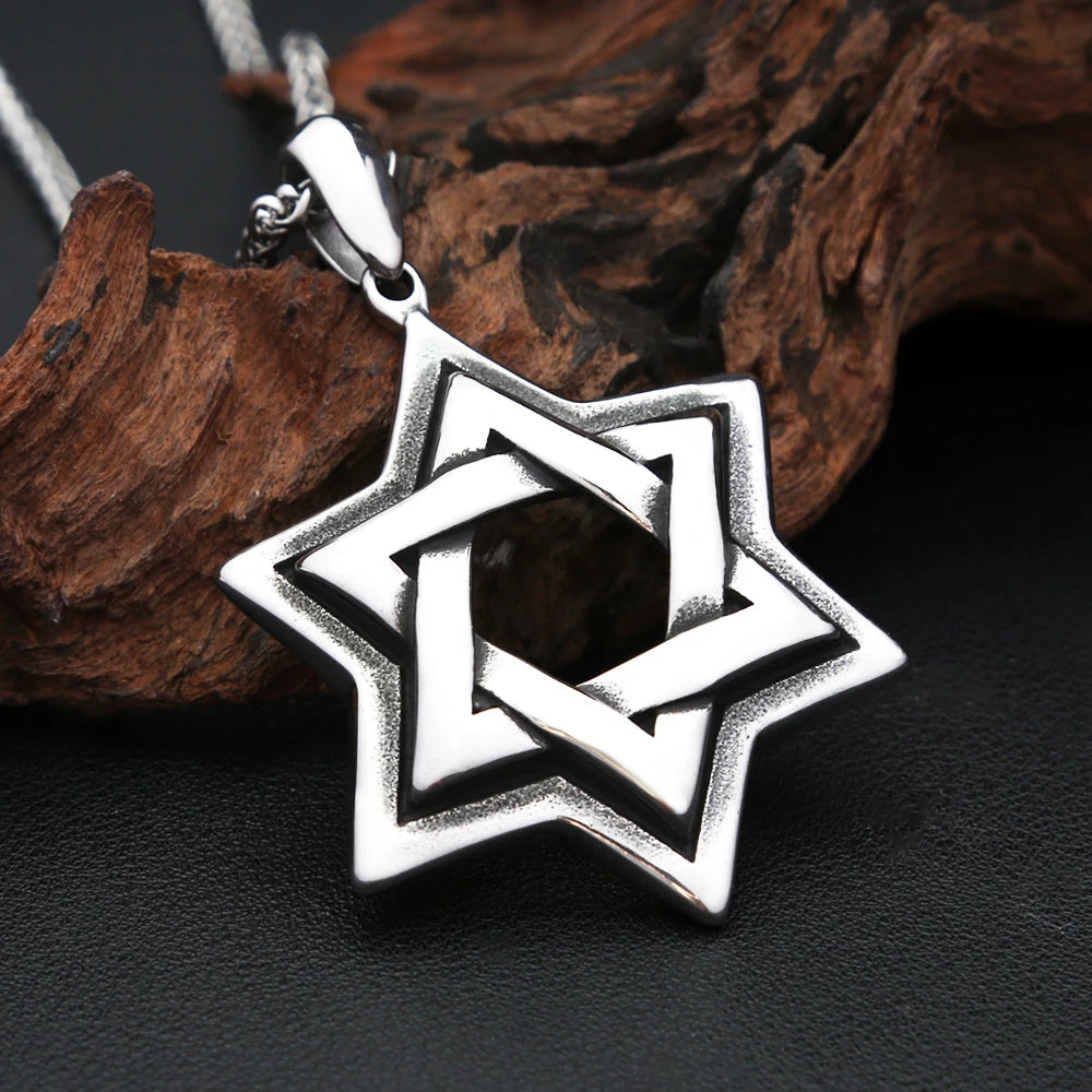 Star of David Biker Pendant Necklace (316L)