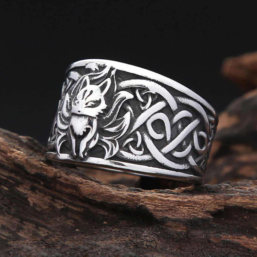 Nine-Tailed Fox Ring (316L)