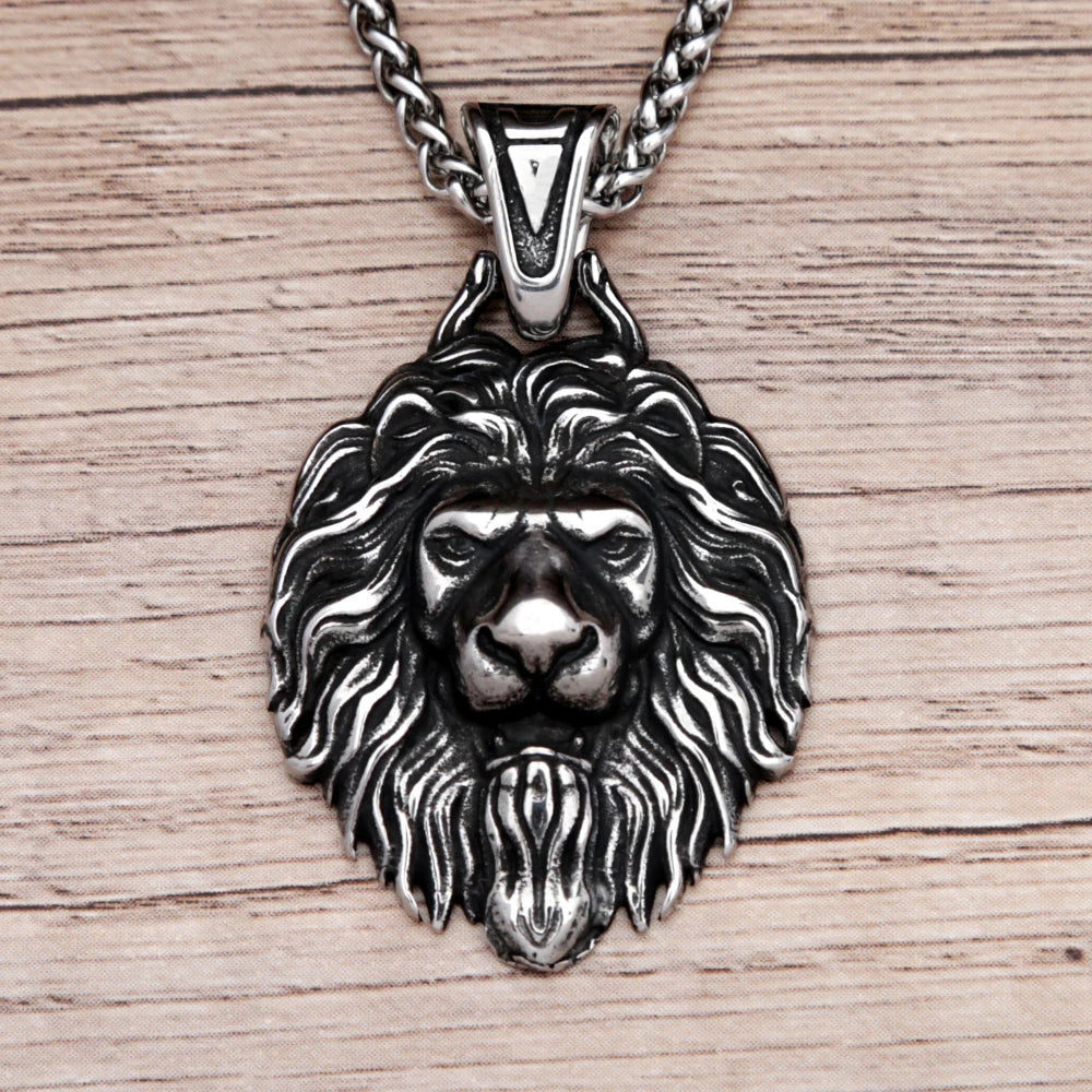 Lion Head Pendant (316L)