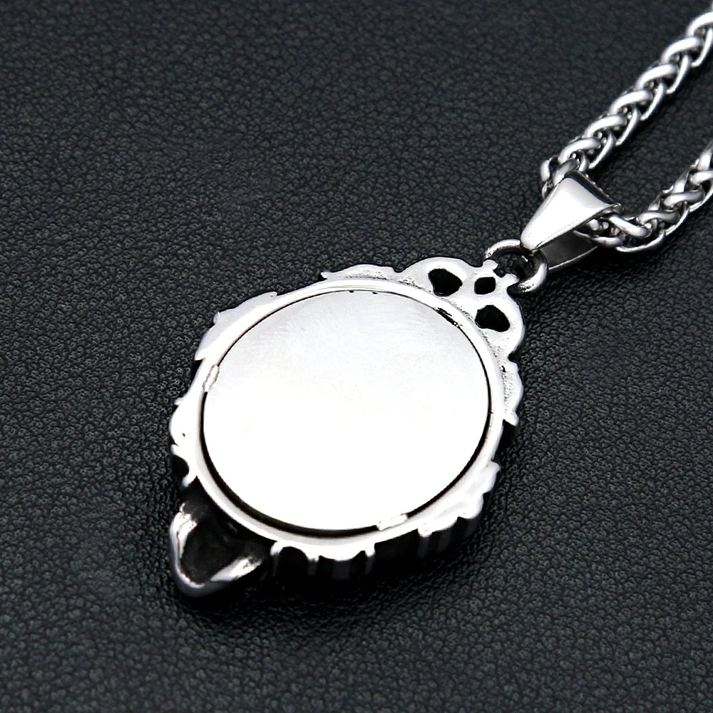 Skull Magic Mirror Pendant Necklace (316L)