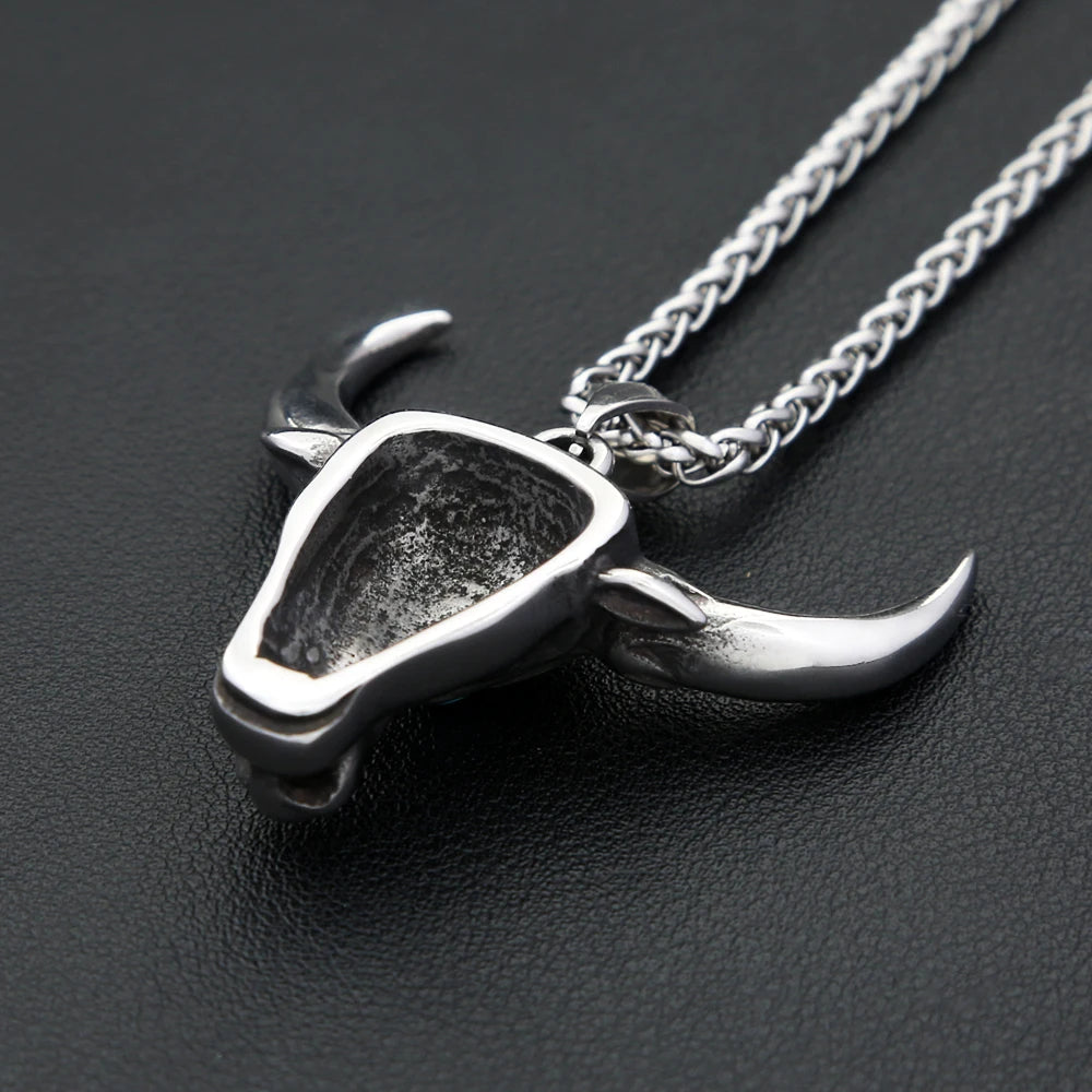 Bull Head Zodiac Pendant Necklace (316L)
