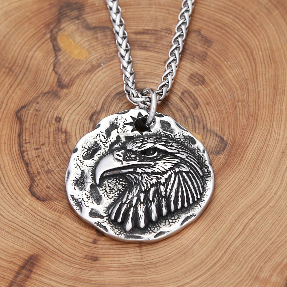 Eagle Head Pendant Necklace (316L)