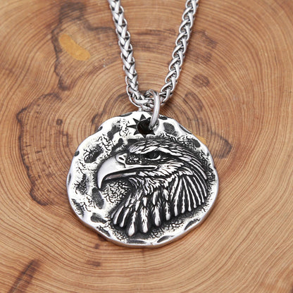 Eagle Head Pendant Necklace (316L)