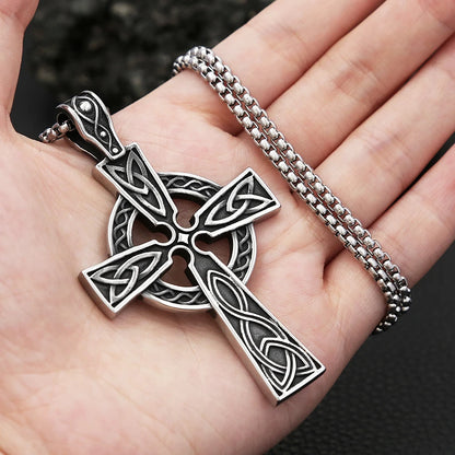 Halskette mit keltischem Knotenkreuz (316L)