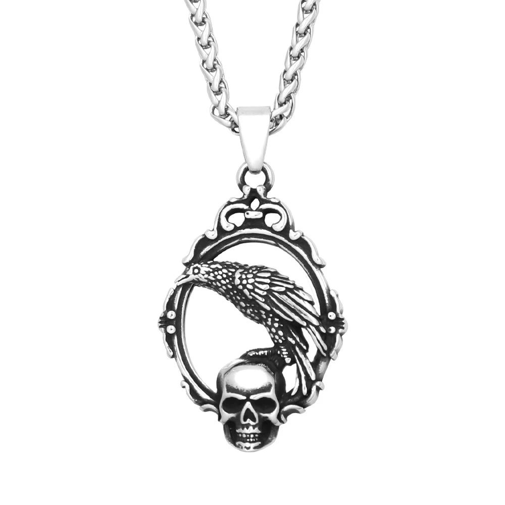 Skull Magic Mirror Pendant Necklace (316L)