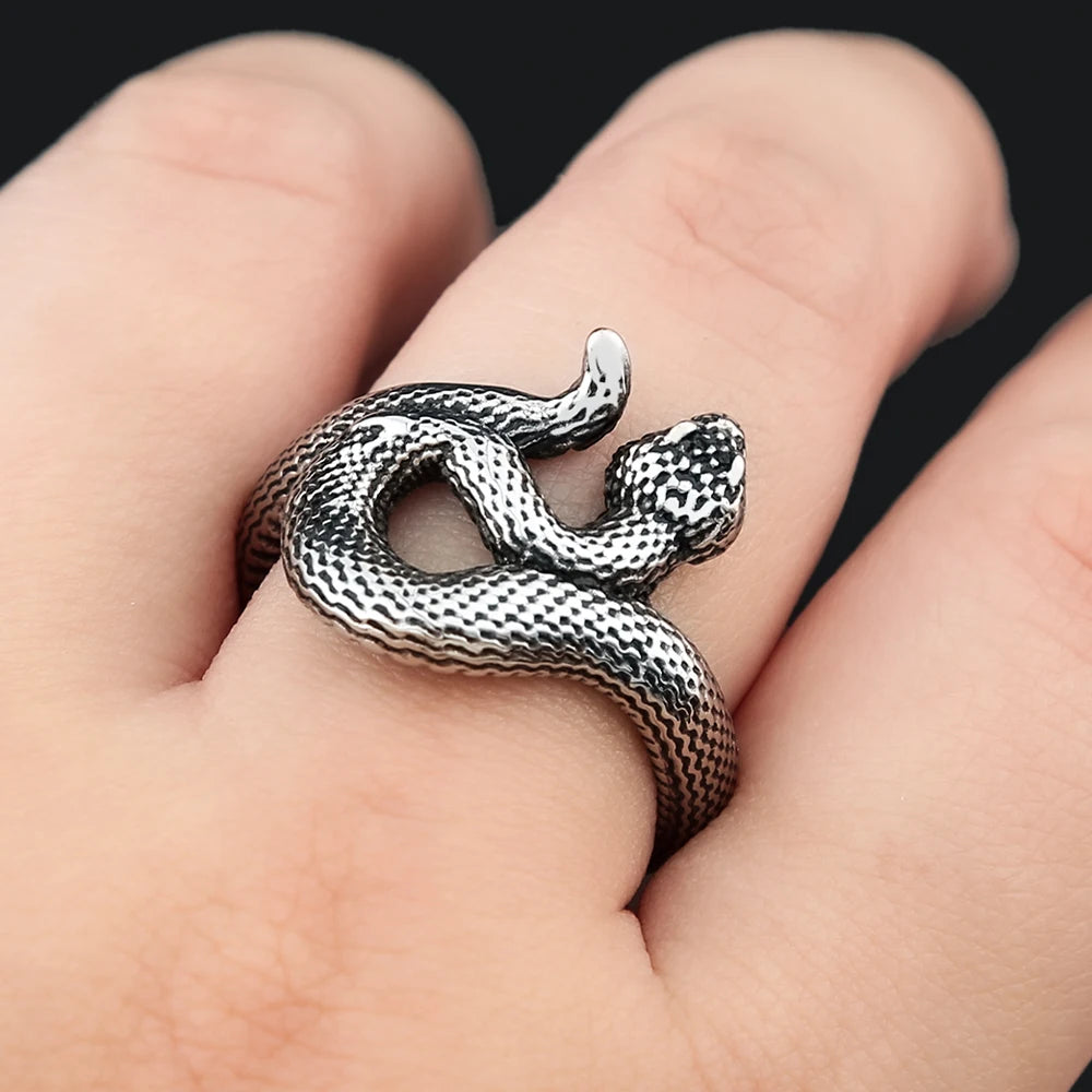 Serpent Coil Ring (316L)