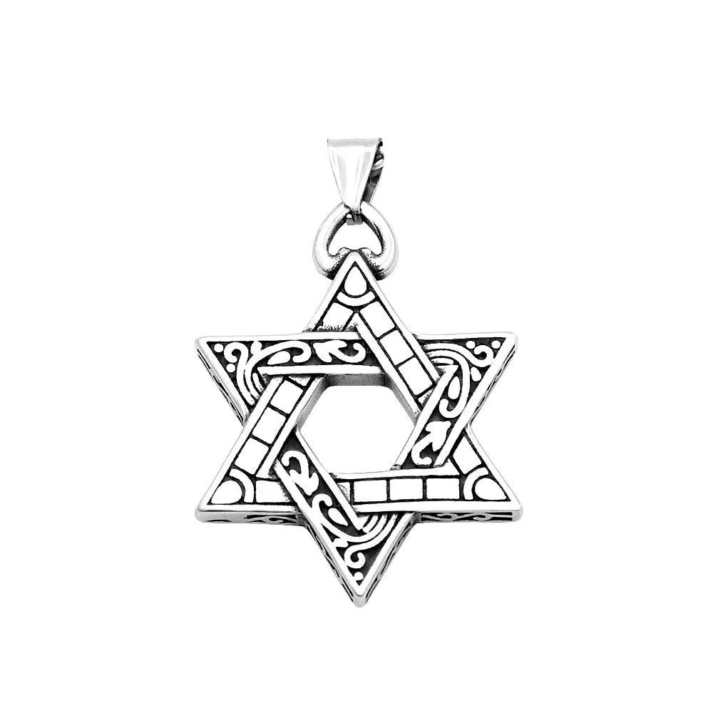 Hexagonal Star of David Necklace (316L)