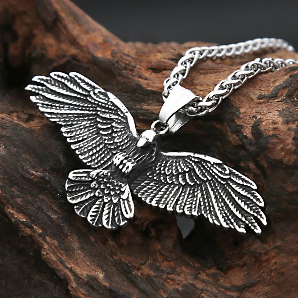 Viking Eagle Pendant Necklace (316L)
