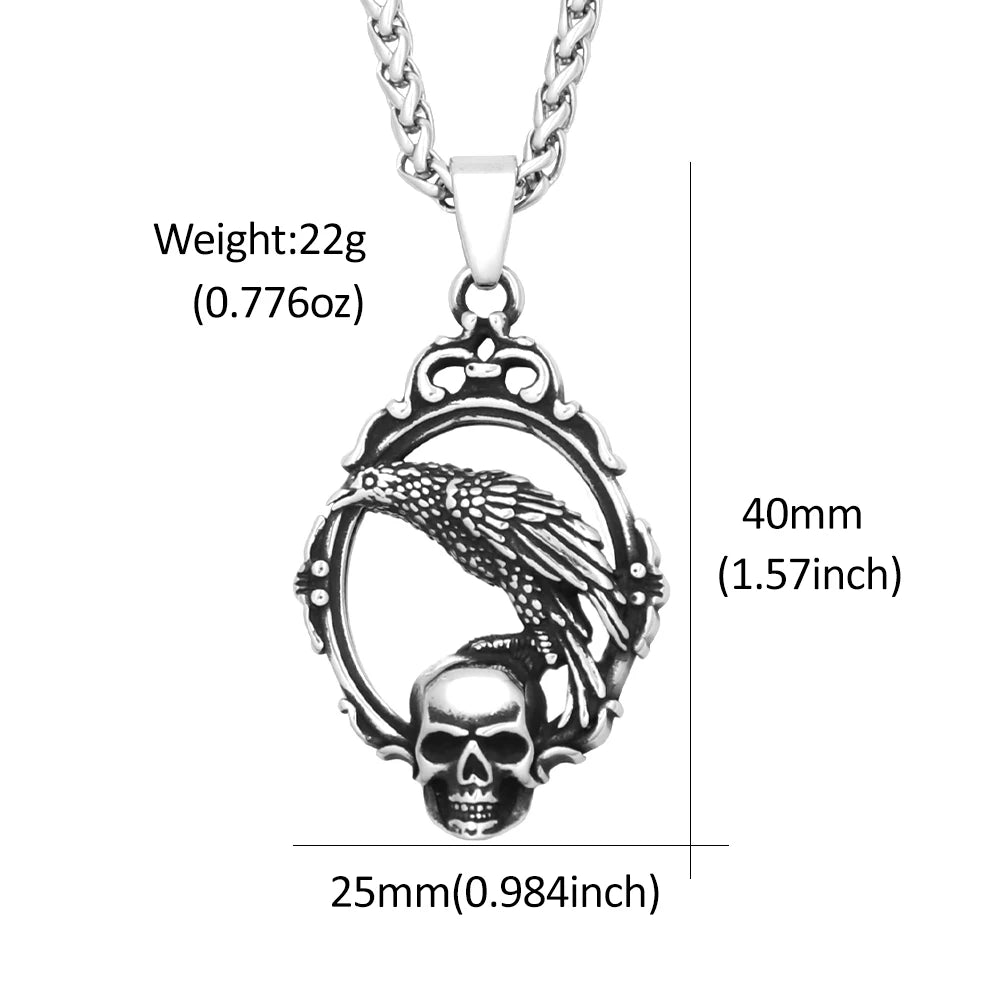 Skull Magic Mirror Pendant Necklace (316L)