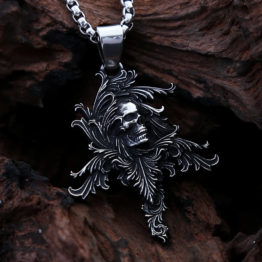 Death Skull Pendant Necklace (316L)