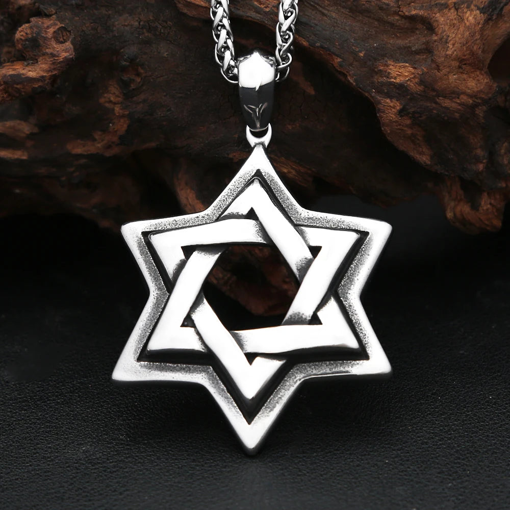 Star of David Biker Pendant Necklace (316L)
