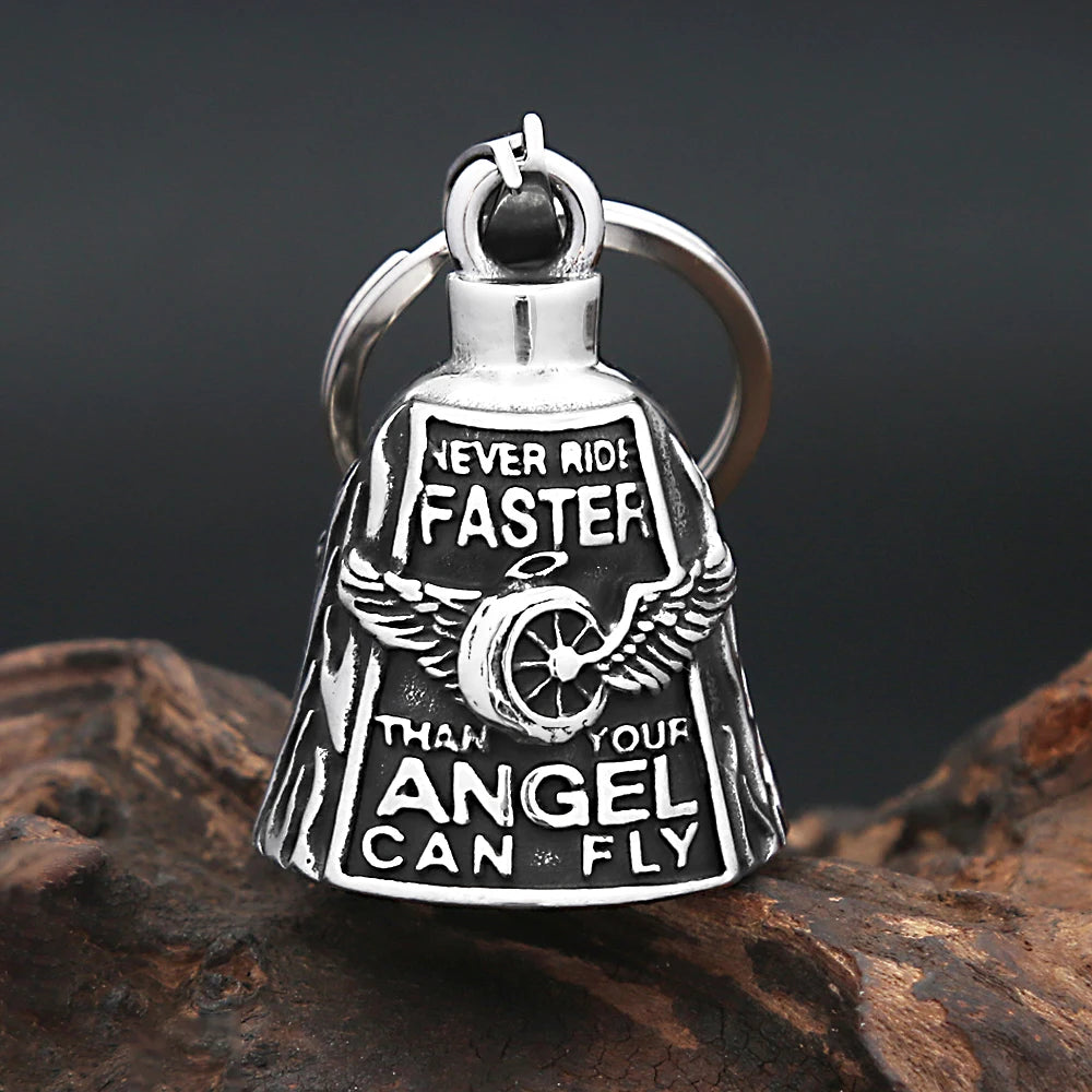 Angel Wing Bike Bell Keychain (316L)