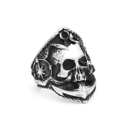 Anillos de calavera de acero inoxidable 316L góticos vintage para hombres y mujeres, estilo punk, hip hop, motocicleta, joyería, regalos de Halloween, triangulación de envíos
