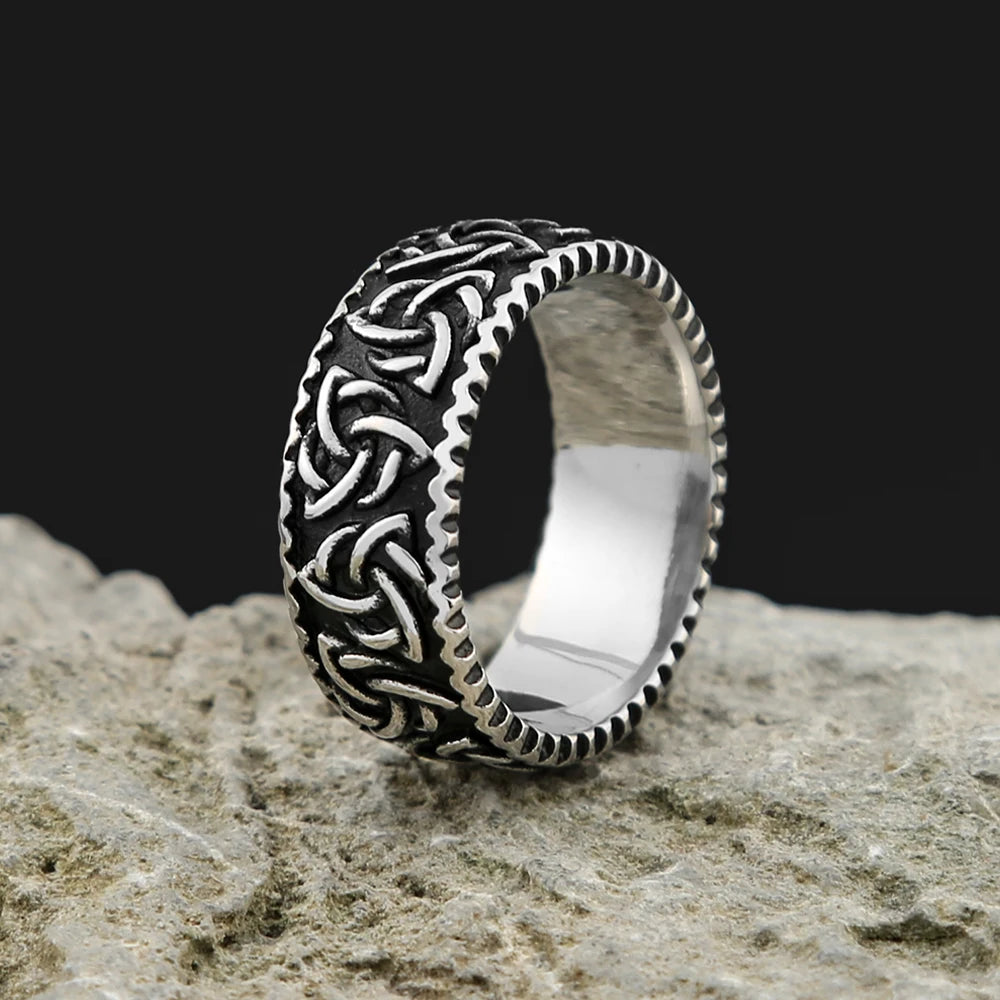 Viking Celtic Trinity Knot Ring (316L)