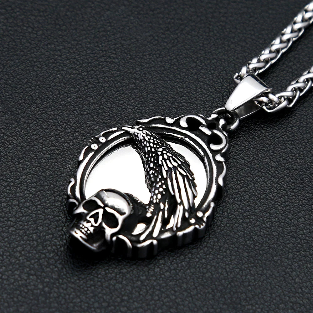 Skull Magic Mirror Pendant Necklace (316L)