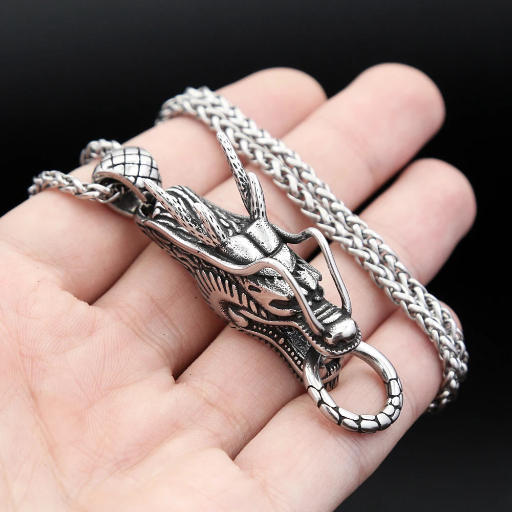 Dragon Head Pendant Necklace (316L)
