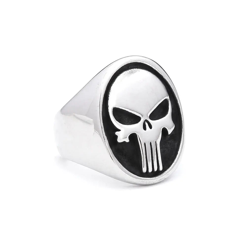 Anillos de calavera de acero inoxidable 316L góticos vintage para hombres y mujeres, estilo punk, hip hop, motocicleta, joyería, regalos de Halloween, triangulación de envíos