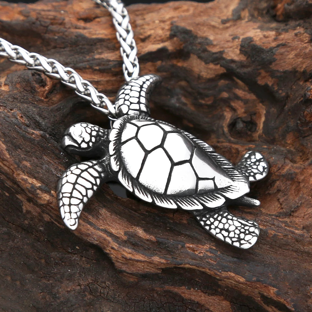 Turtle Pendant Necklace (316L)