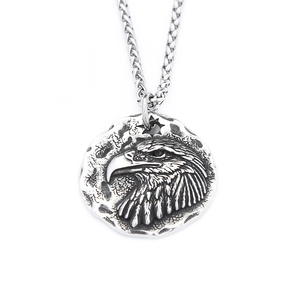 Eagle Head Pendant Necklace (316L)