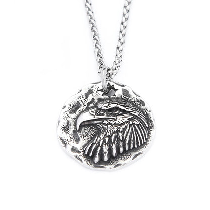 Eagle Head Pendant Necklace (316L)
