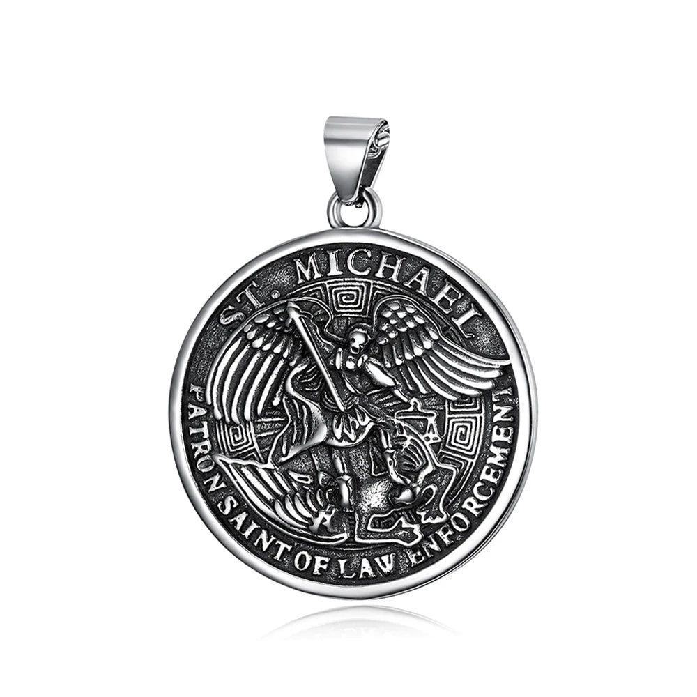 St. Michael Archangel Pendant Necklace (316L)