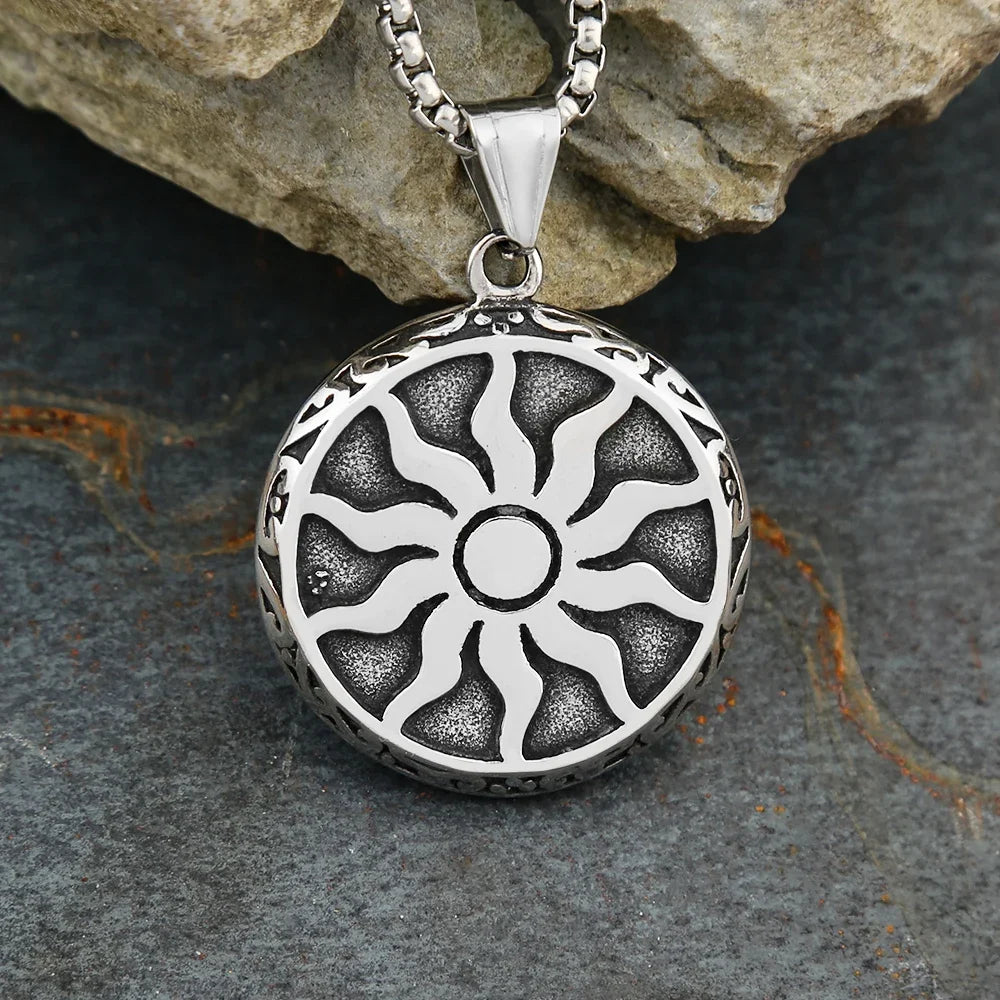 Apollo Sun Medallion Pendant Necklace (316L)