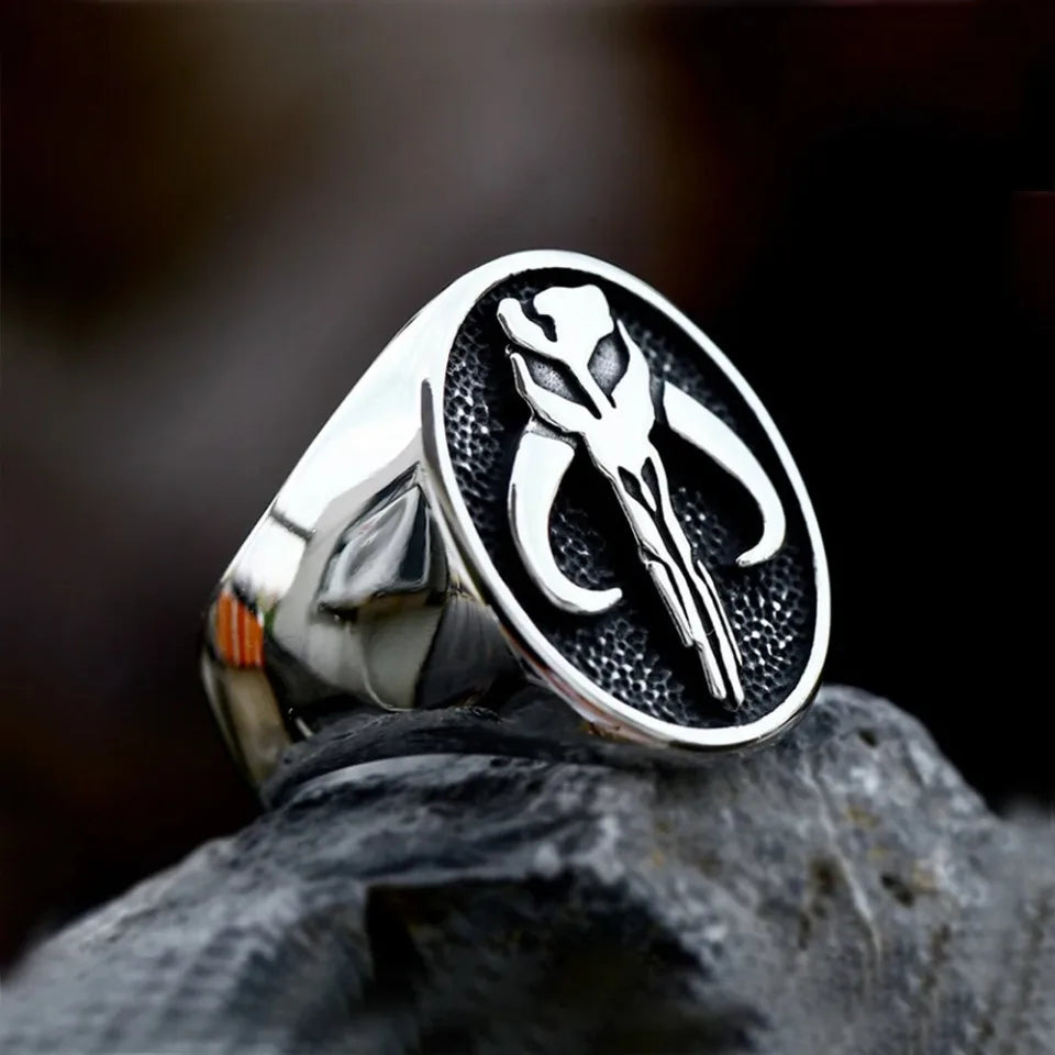 Polished Skull Biker Ring (316L)