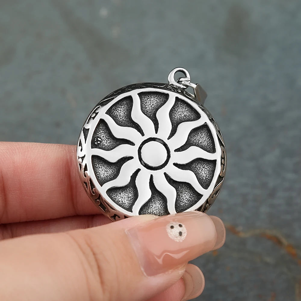 Apollo Sun Medallion Pendant Necklace (316L)