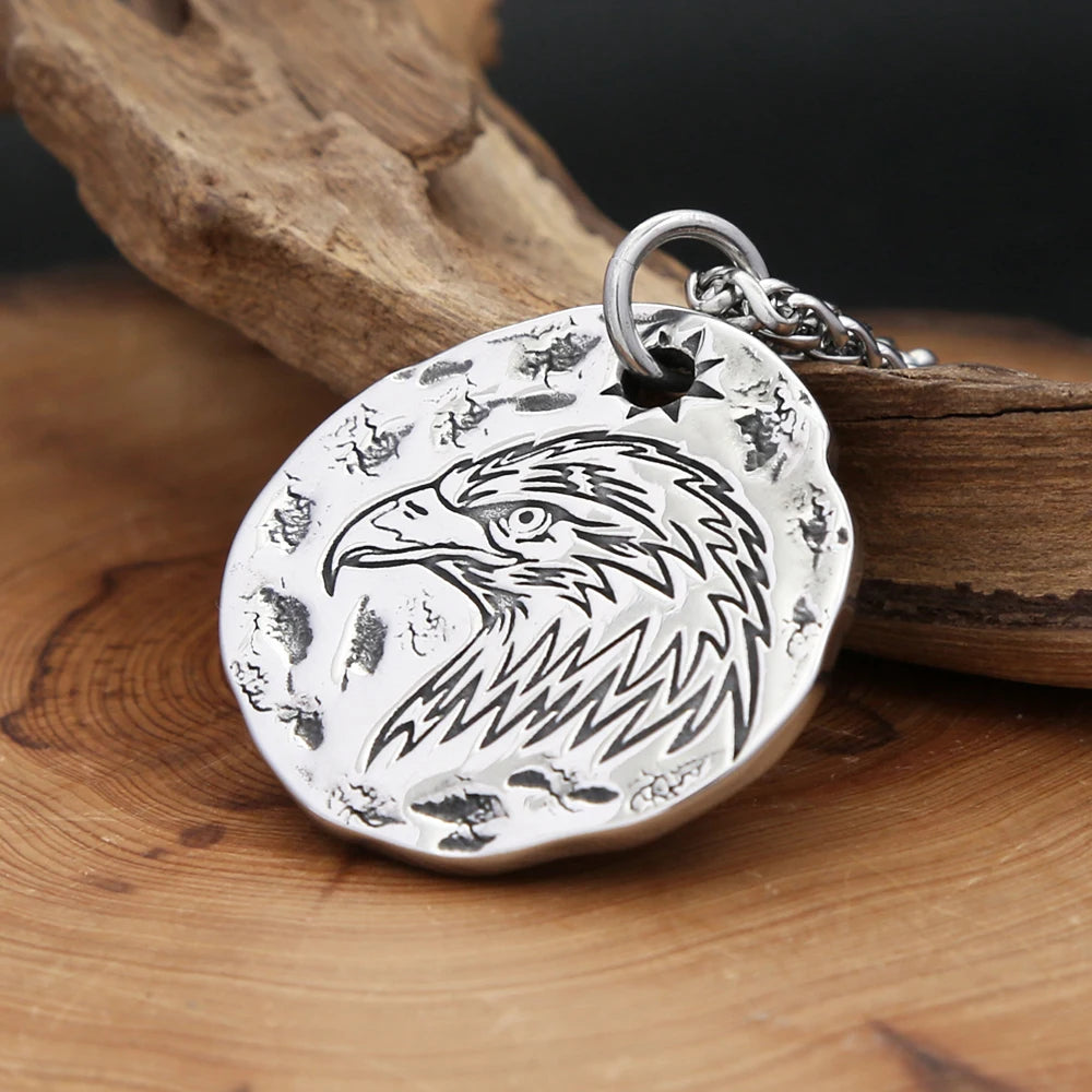 Eagle Head Pendant Necklace (316L)