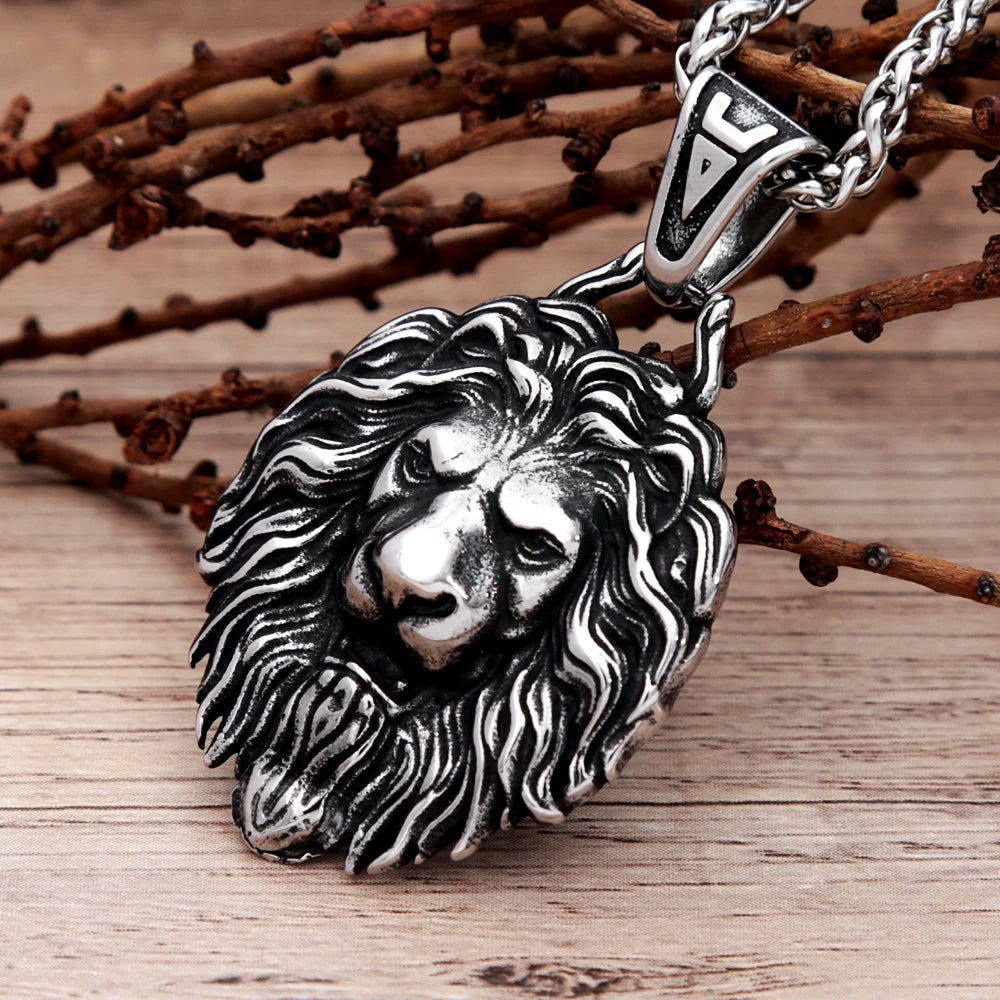 Lion Head Pendant (316L)