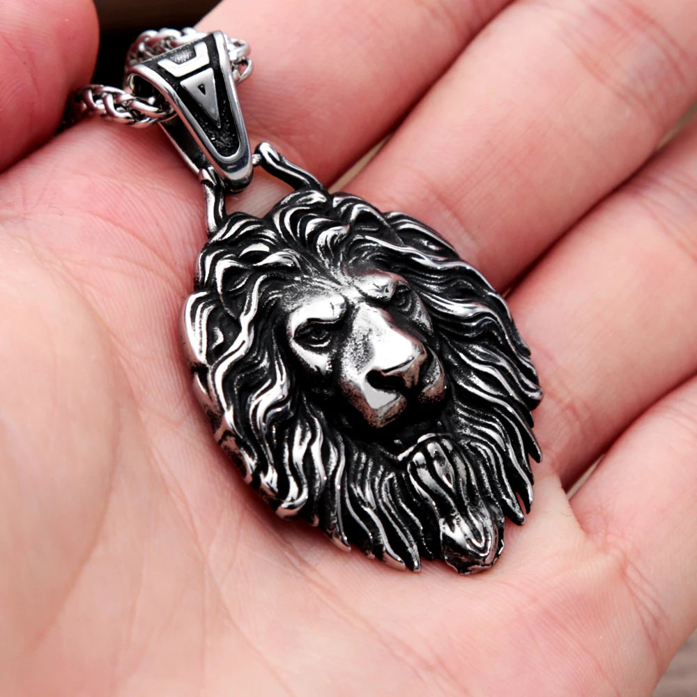 Lion Head Pendant (316L)