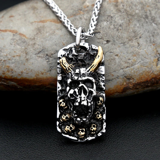 Evil Skull Pendant Necklace (316L)