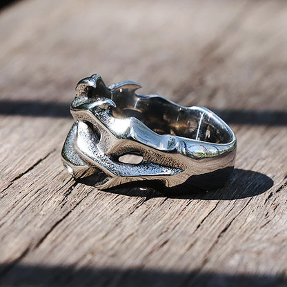 Anillo de acero inoxidable 316L con diseño de corona de espinas ahuecada vintage para motociclistas, para hombres, mujeres, parejas, joyería de moda para fiestas, regalo